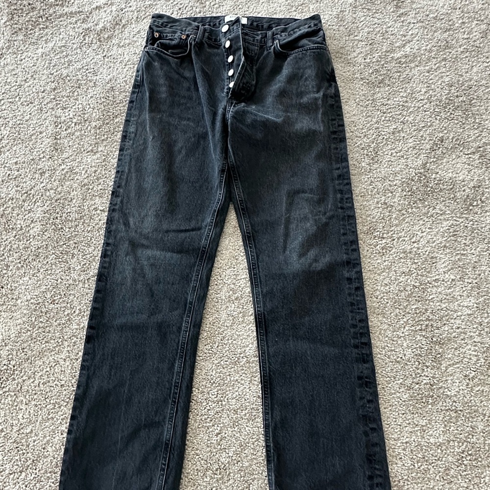Agolde 90s pinch waist black denim jeans